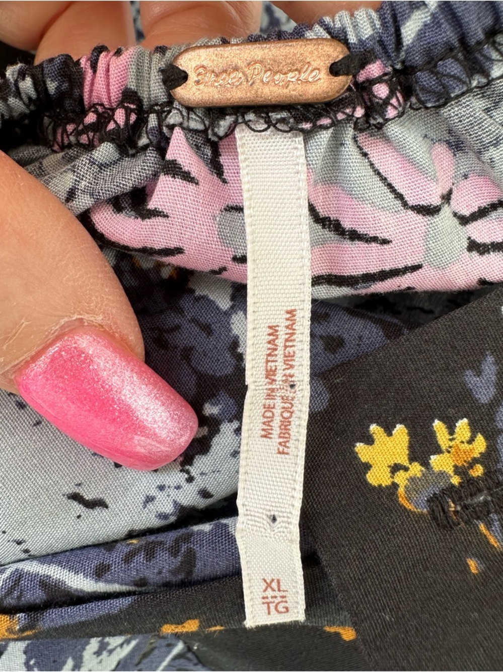 Free People Let The Sunshine In Print Cotton Pockets Dress Floral XL - Picture 8 of 14
